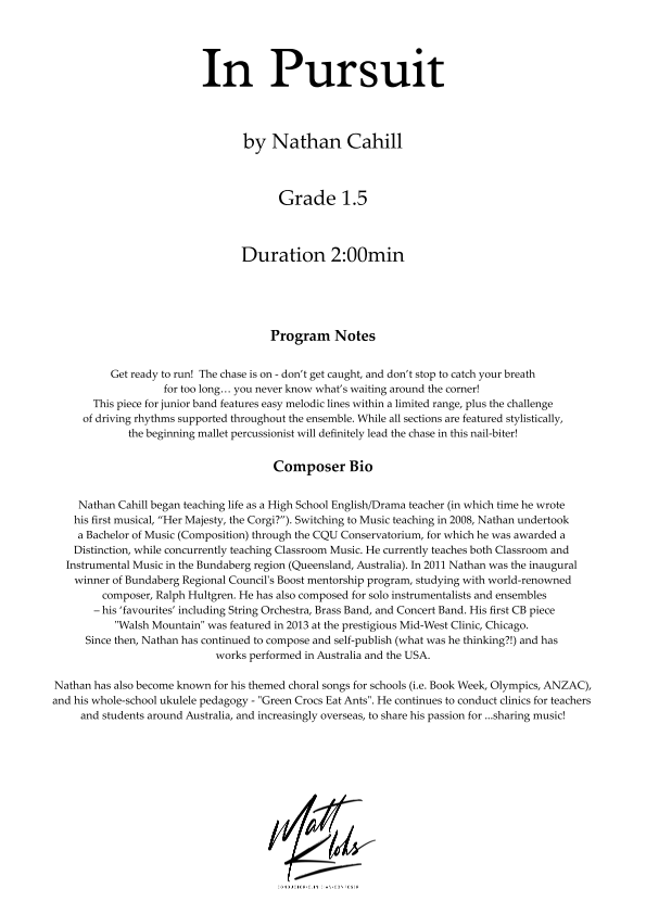 Grade 1.5 - In Pursuit