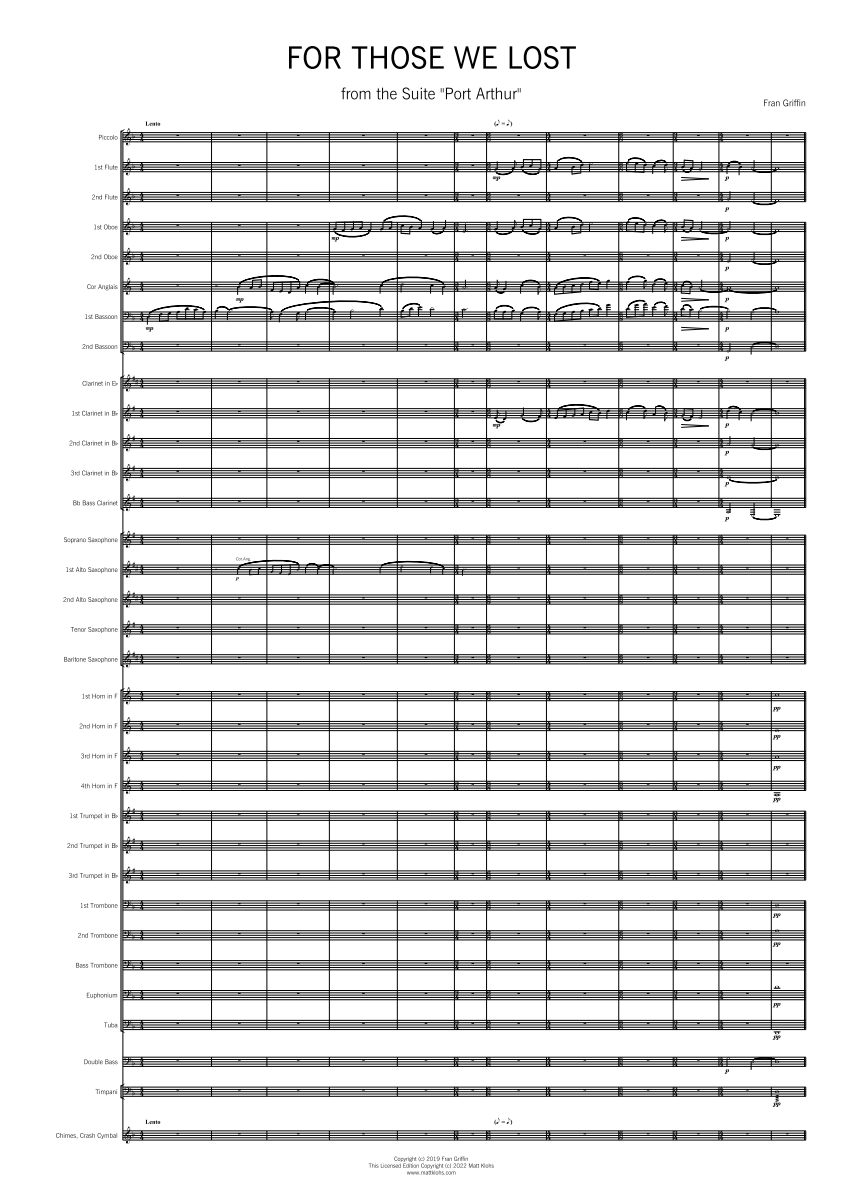 Grade 4.5 - For Those We Lost (from the suite "Port Arthur")