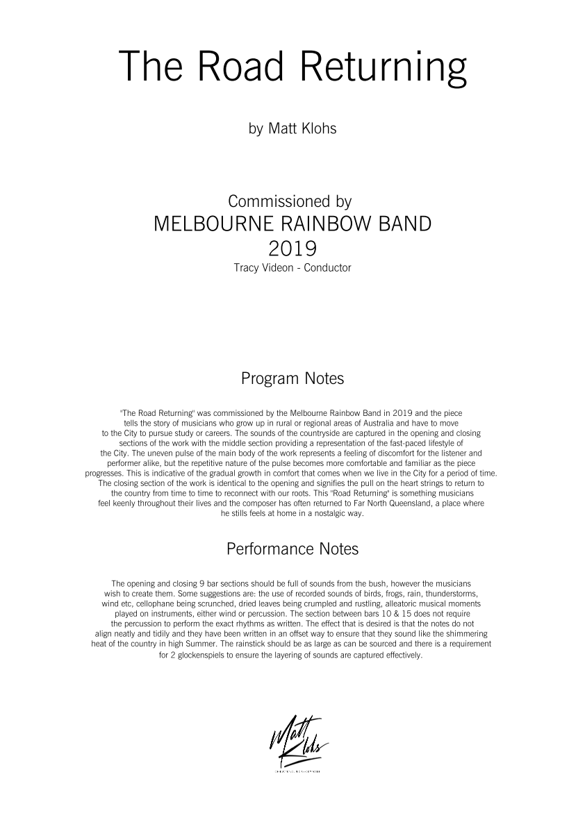 Grade 4 - The Road Returning