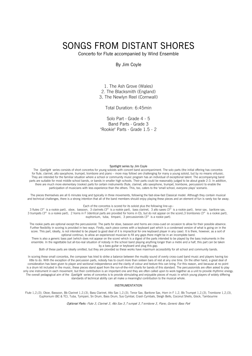 Spotlight Concerto Series - Songs from Distant Shores - Flute