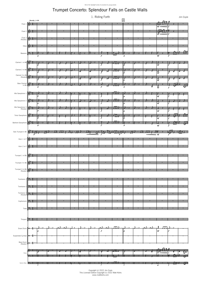 Spotlight Concerto Series - Splendour Falls On Castle Walls - Trumpet