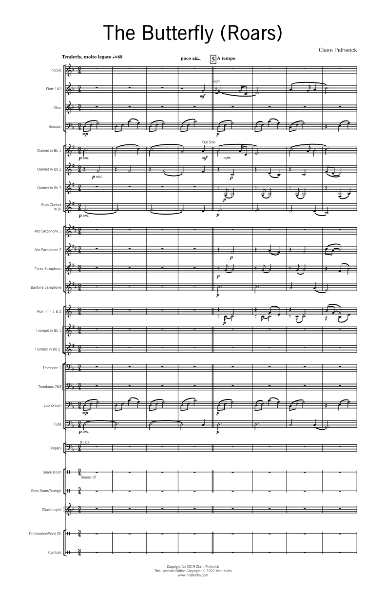 Grade 3 - The Butterfly (Roars)