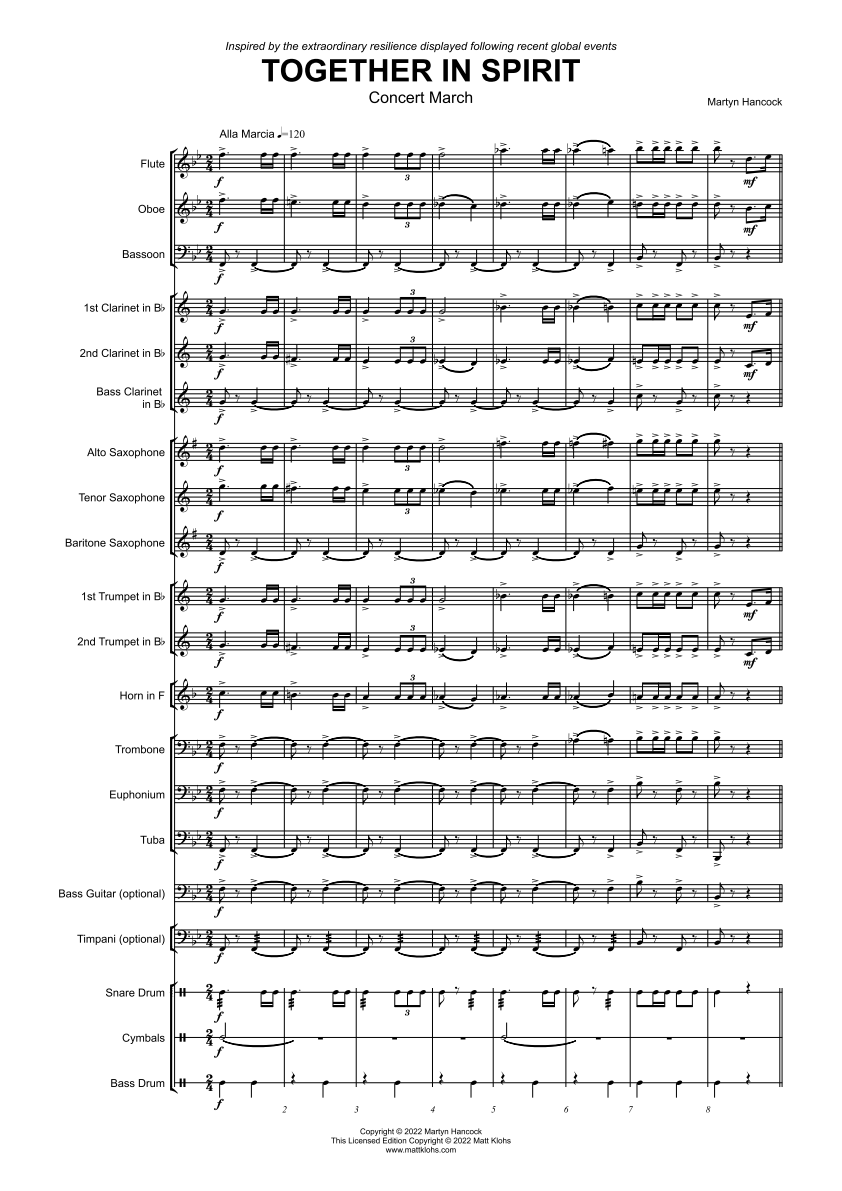 Grade 2.5 - Concert March - Together In Spirit