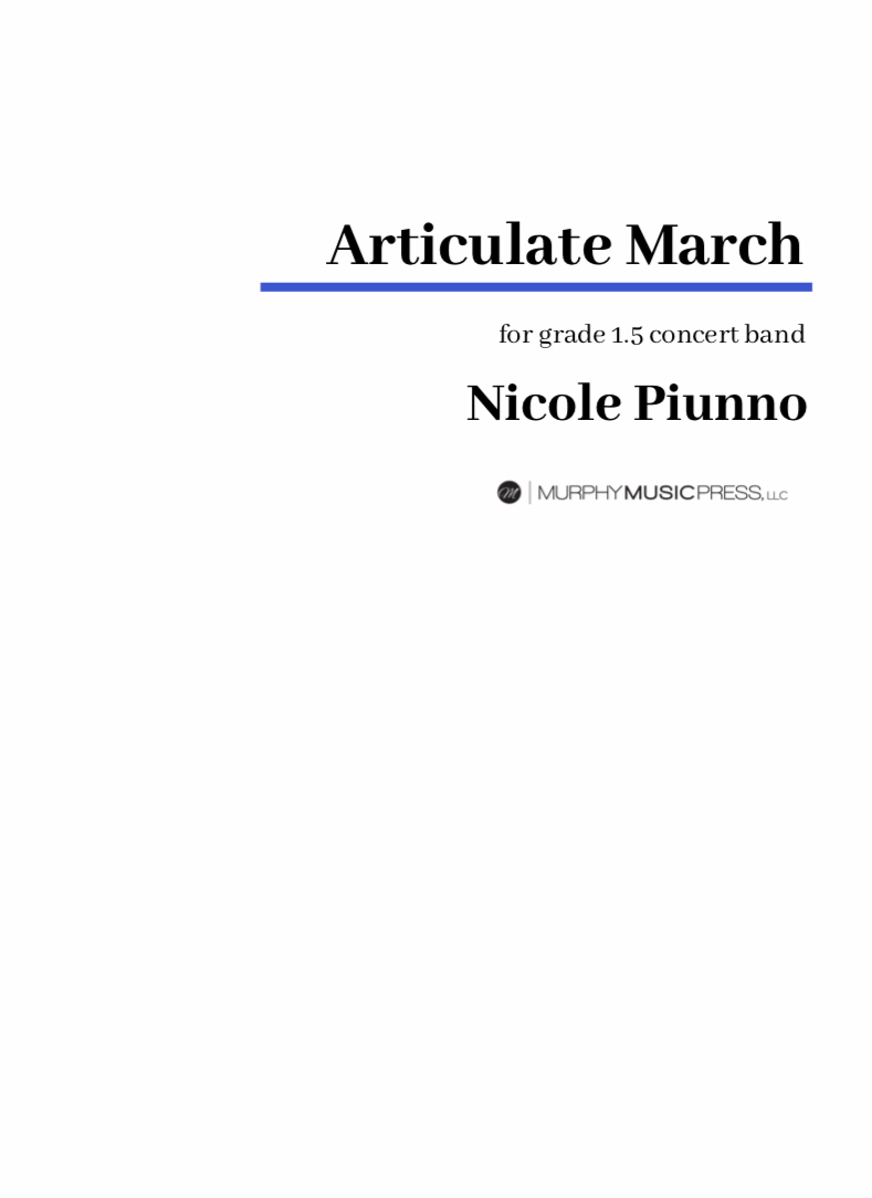 Grade 1.5 - Articulate March - Nicole Piunno