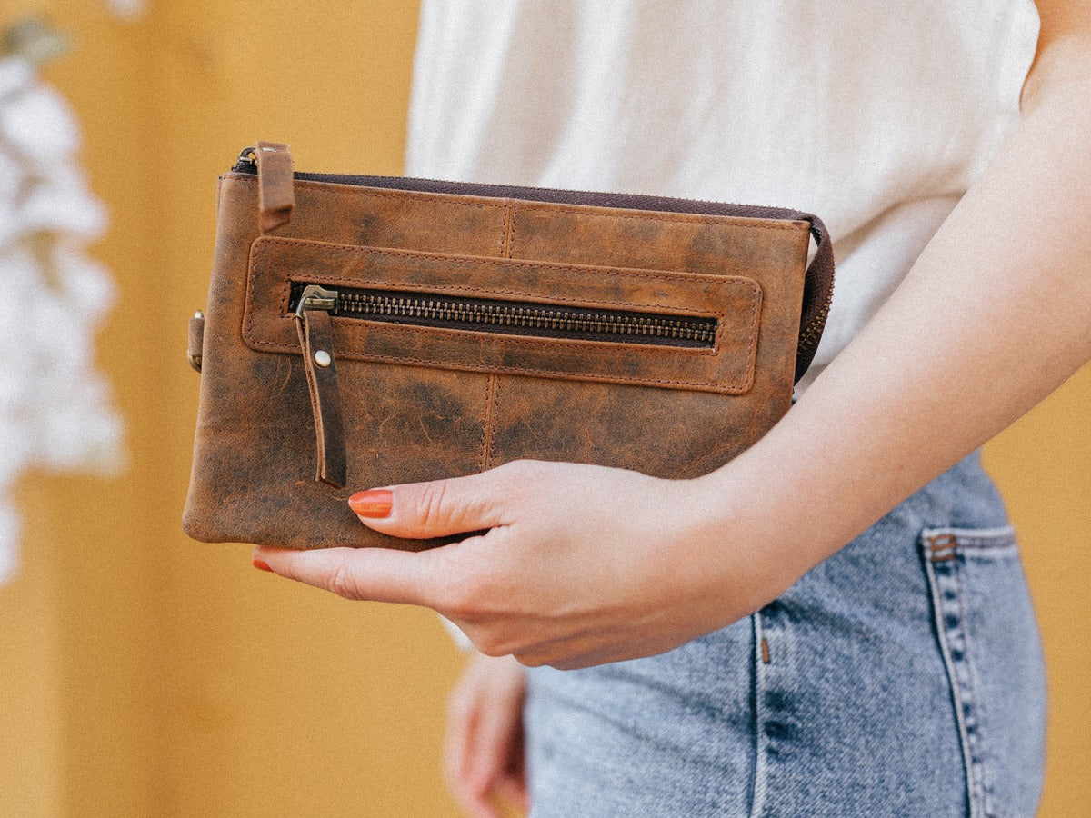 Leather Clutch Purse