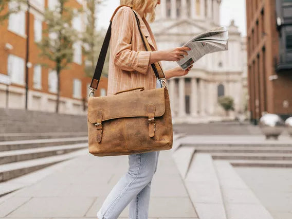 Leather Hamilton Laptop Briefcase