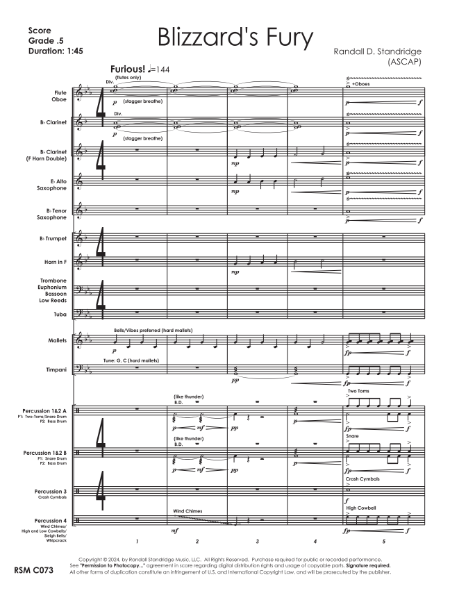 Randall Standridge Music Grade 0.5 - Blizzard's Fury