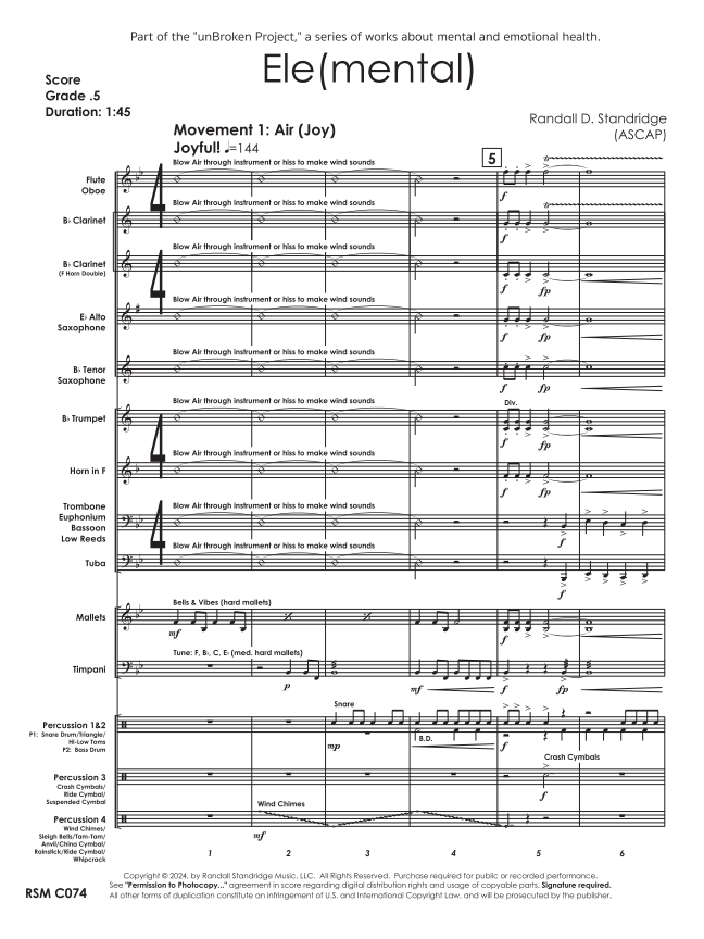 Randall Standridge Music Grade 1 - Ele(mental)