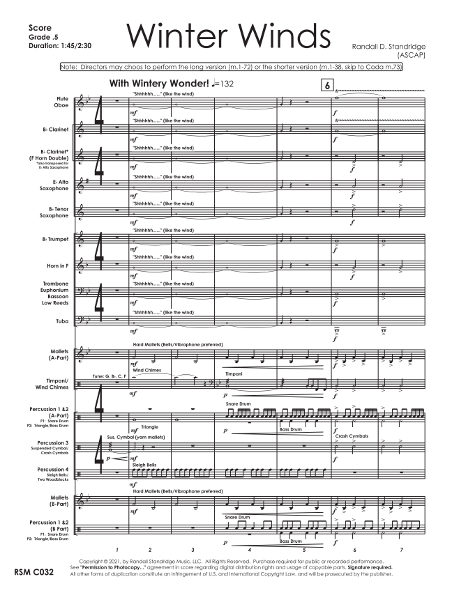 Randall Standridge Music Grade 0.5 - Winter Winds