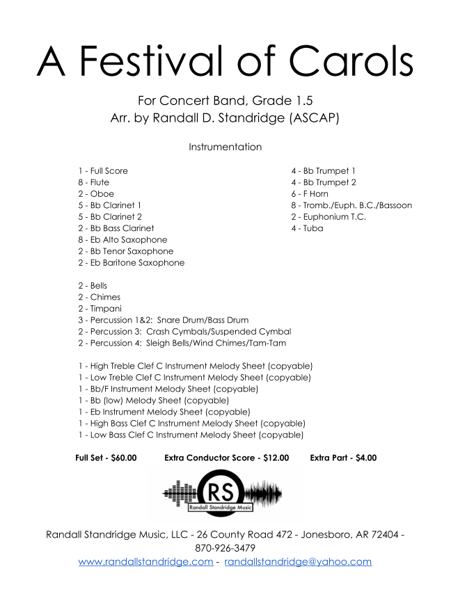 Randall Standridge Music Grade 1.5 - A Festival of Carols