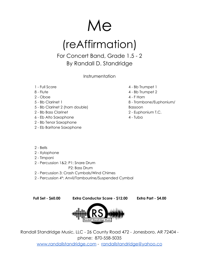 Randall Standridge Music Grade 1.5 - Me (reAffirmation)