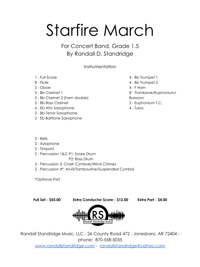 Randall Standridge Music Grade 1.5 - Starfire March