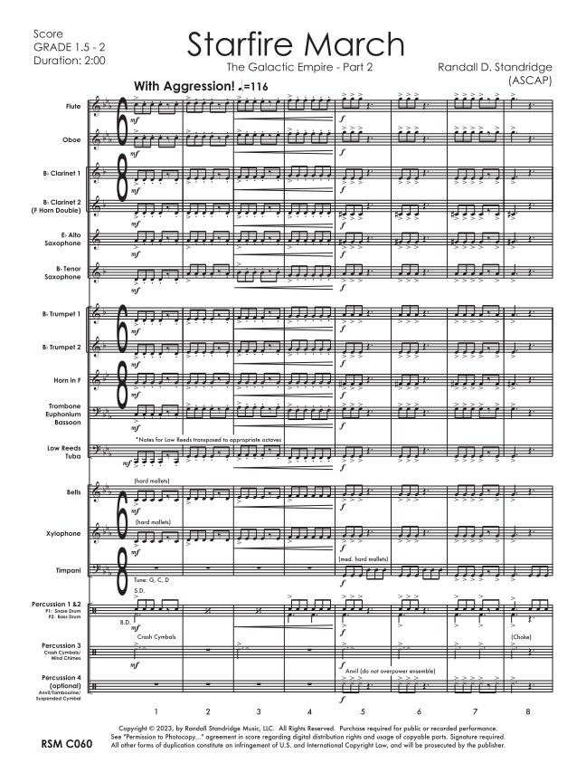 Randall Standridge Music Grade 1.5 - Starfire March