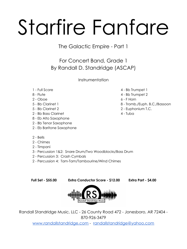 Randall Standridge Music Grade 1 - Starfire Fanfare