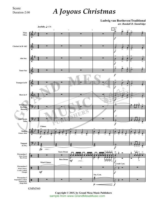 Randall Standridge Music Grade 1 - A Joyous Christmas