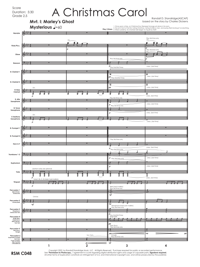 Randall Standridge Music Grade 2.5 - A Christmas Carol