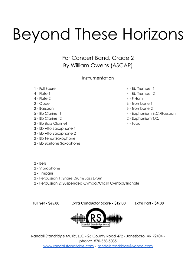 Randall Standridge Music Grade 2.5 - Beyond These Horizons