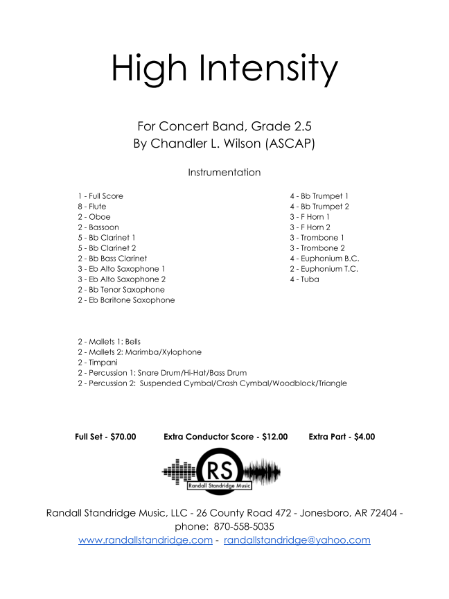 Randall Standridge Music Grade 2.5 - High Intensity