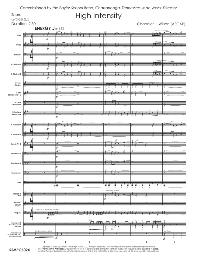 Randall Standridge Music Grade 2.5 - High Intensity