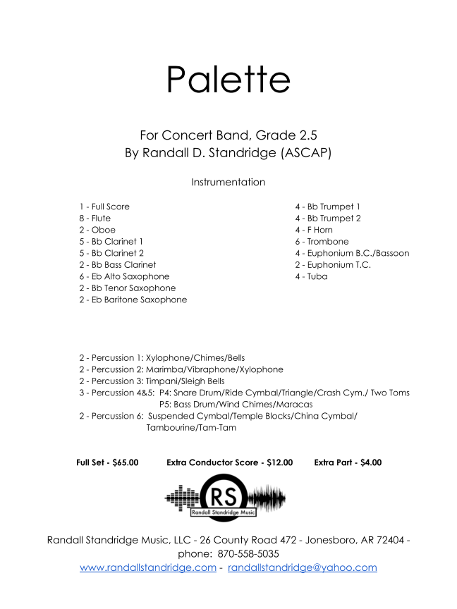 Randall Standridge Music Grade 2.5 - Palette