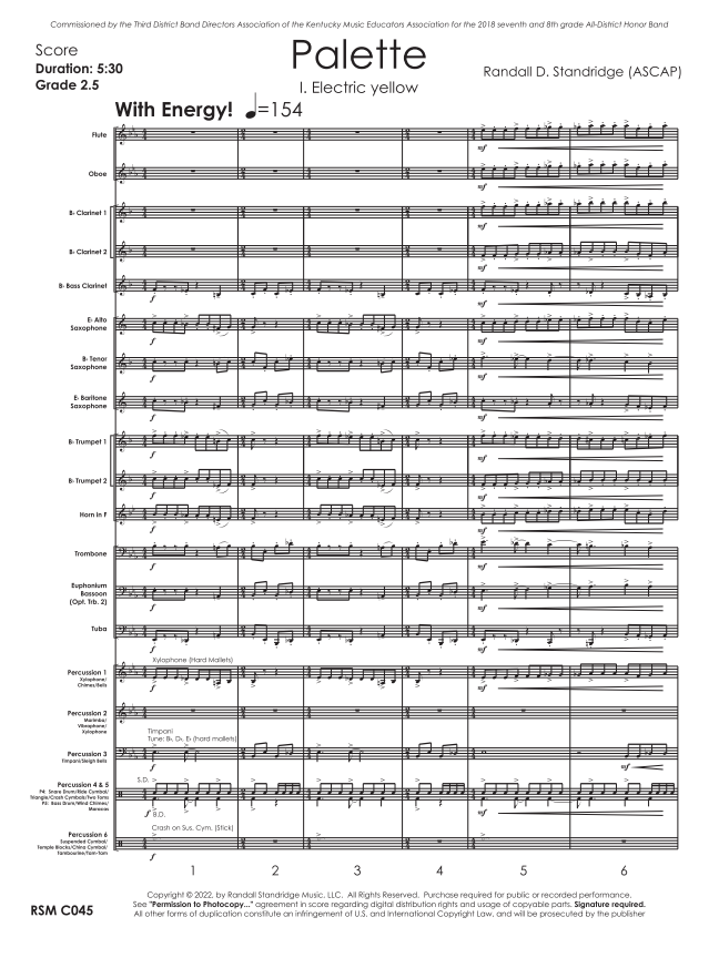 Randall Standridge Music Grade 2.5 - Palette