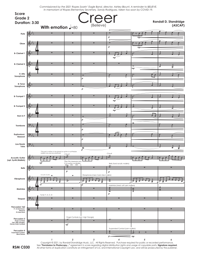 Randall Standridge Music Grade 2 - Creer (believe)