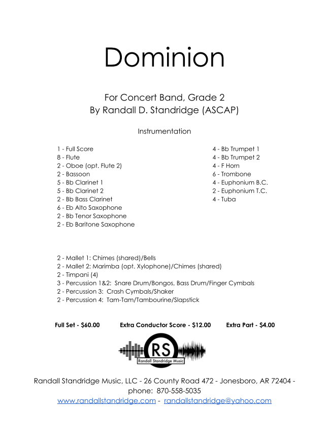 Randall Standridge Music Grade 2 - Dominion