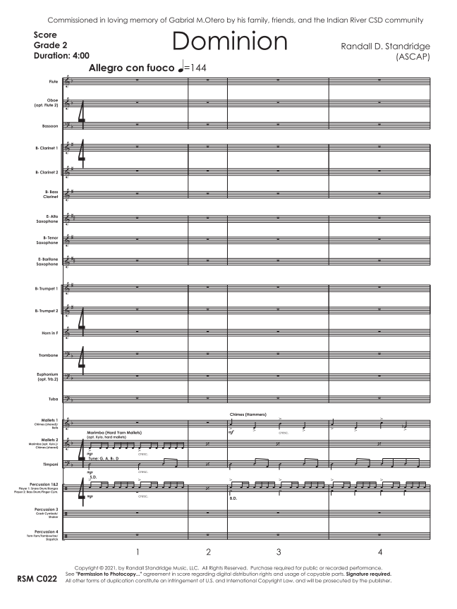 Randall Standridge Music Grade 2 - Dominion