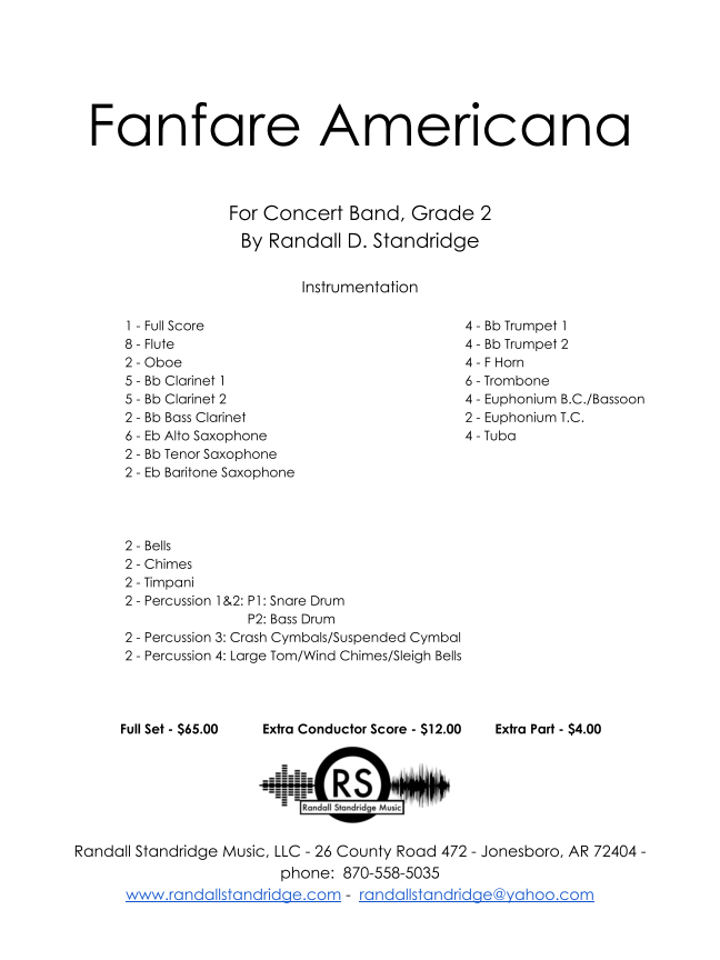 Randall Standridge Music Grade 2 - Fanfare Americana