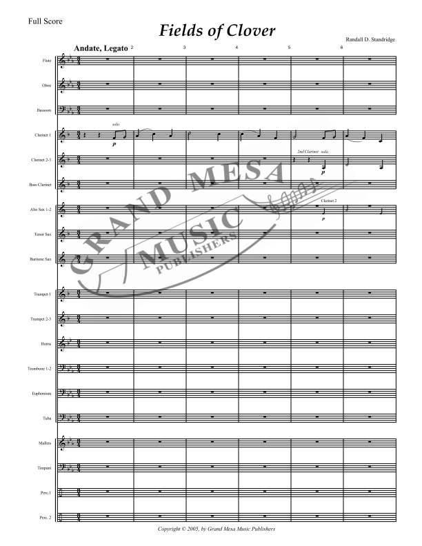 Randall Standridge Music Grade 2 - Fields Of Clover