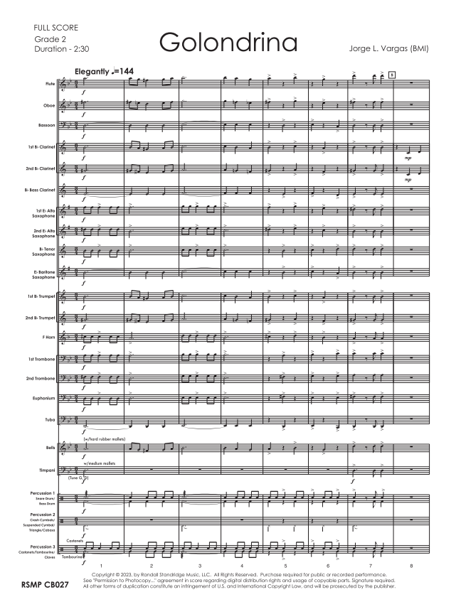 Randall Standridge Music Grade 2 - Golondrina