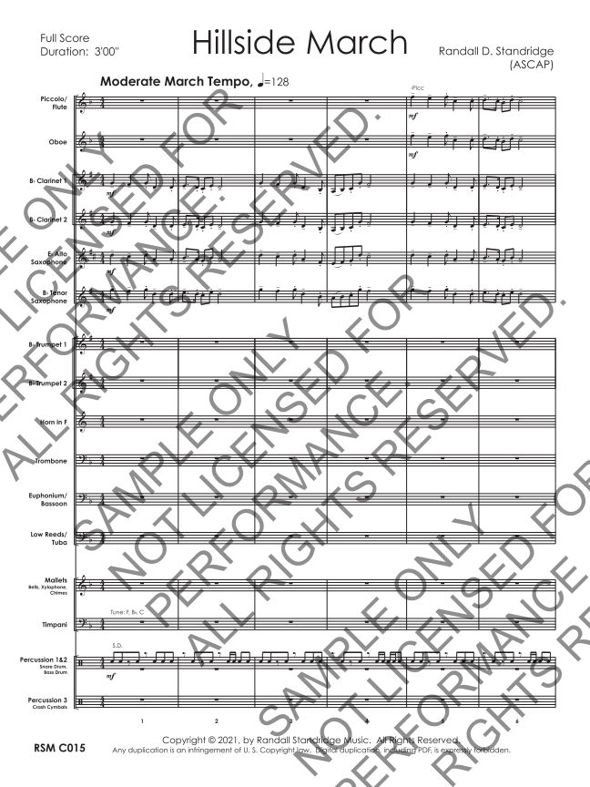 Randall Standridge Music Grade 2 - Hillside March