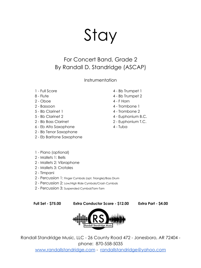 Randall Standridge Music Grade 2 - Stay