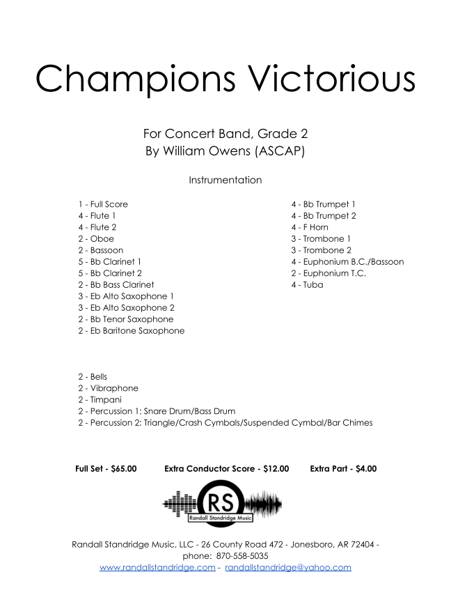 Randall Standridge Music Grade 2 - Champions Victorious
