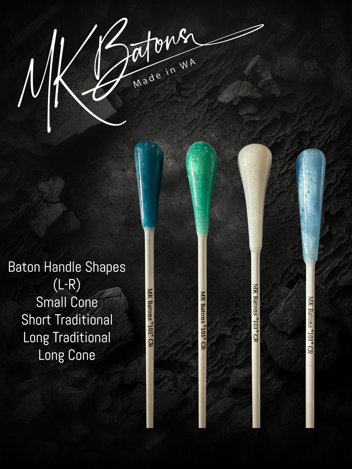 MK Batons - “101" Series Coloured Resin