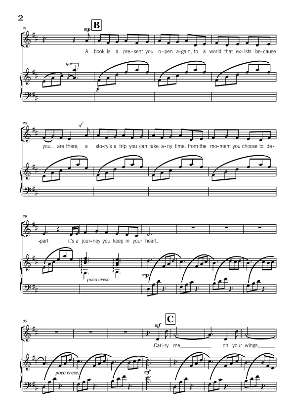 A Journey You Keep In Your Heart - Small (up to 20 Voices) Treble Choir & Piano - Juliana Kay