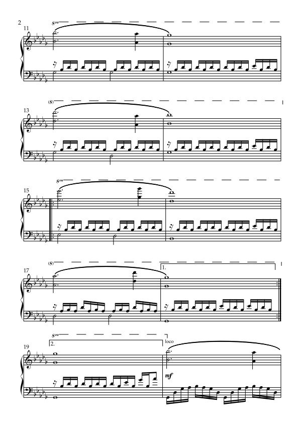 Among The Lotus Flowers - Piano Solo - Grade 4-5