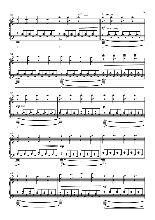 Ballad For A Friend from "A Quiet Convalescence" - Piano Solo - Grade 4-5