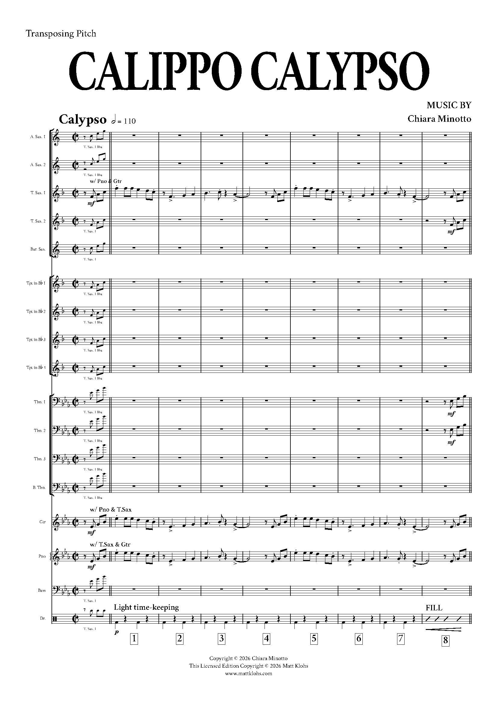 Australian Big Band - Calippo Calypso - Intermediate