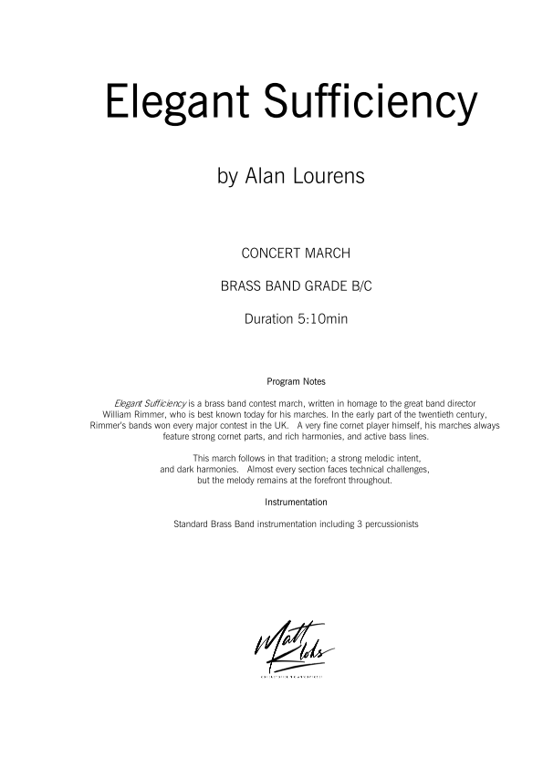 Brass Band - B/C Grade - Elegant Sufficiency