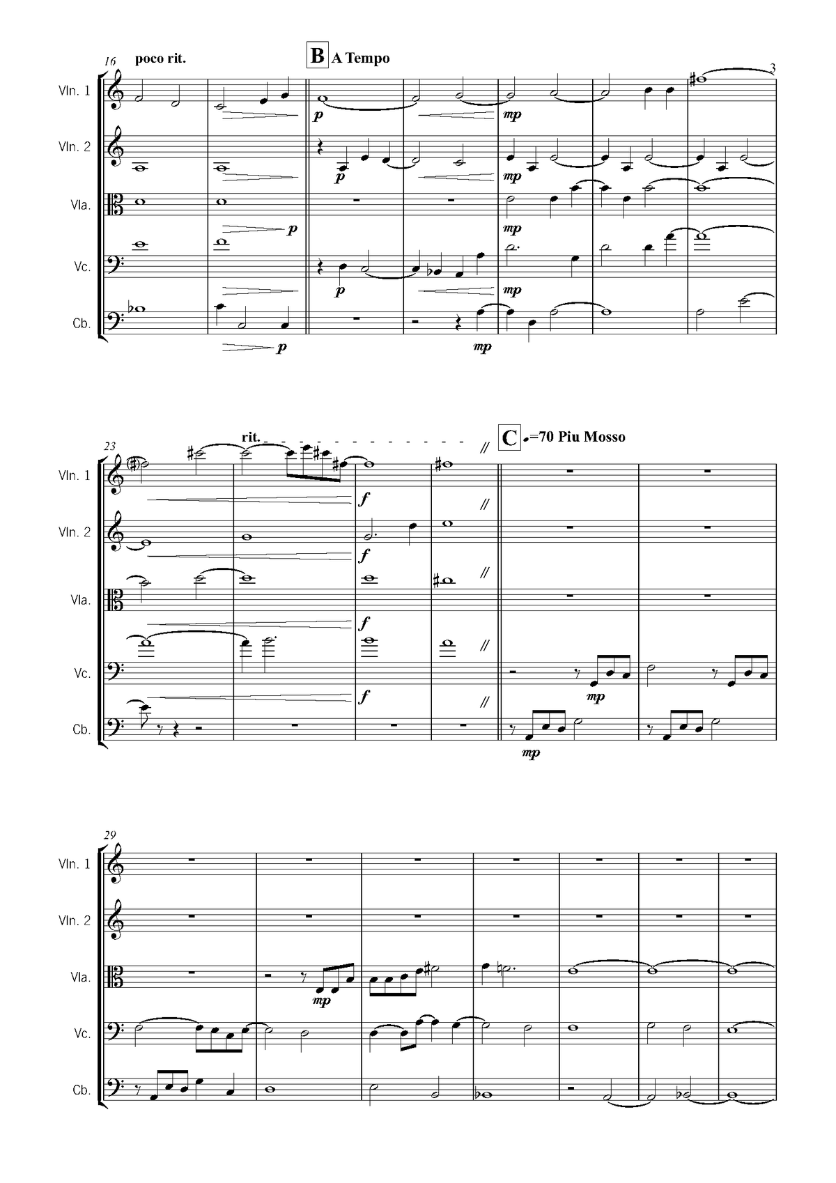 String Orchestra - Advanced - Elegy For String Orchestra "Weep No More"
