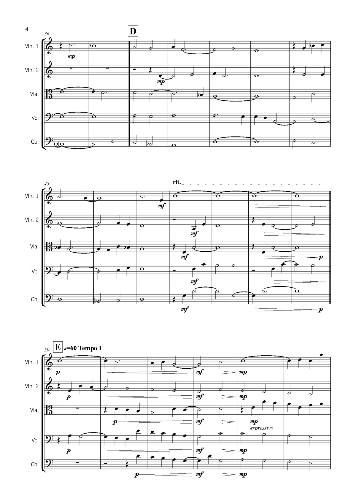 String Orchestra - Advanced - Elegy For String Orchestra "Weep No More"