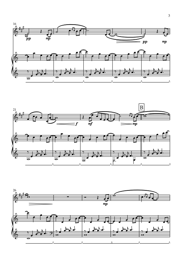 Solo Alto Sax with Piano Accompaniment - Hannah's Song
