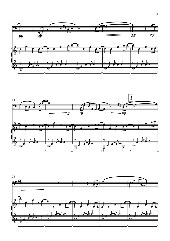 Solo Bassoon with Piano Accompaniment - Hannah's Song