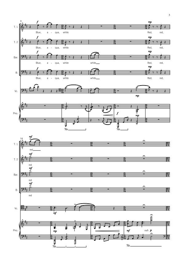 Hosier Lane - Medium (20-50 Voices) TTBB Choir, Solo Cello & Piano - Veronica Tsang