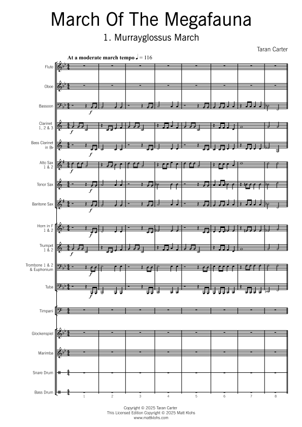 Grade 1-2 - March of the Megafauna (Suite)