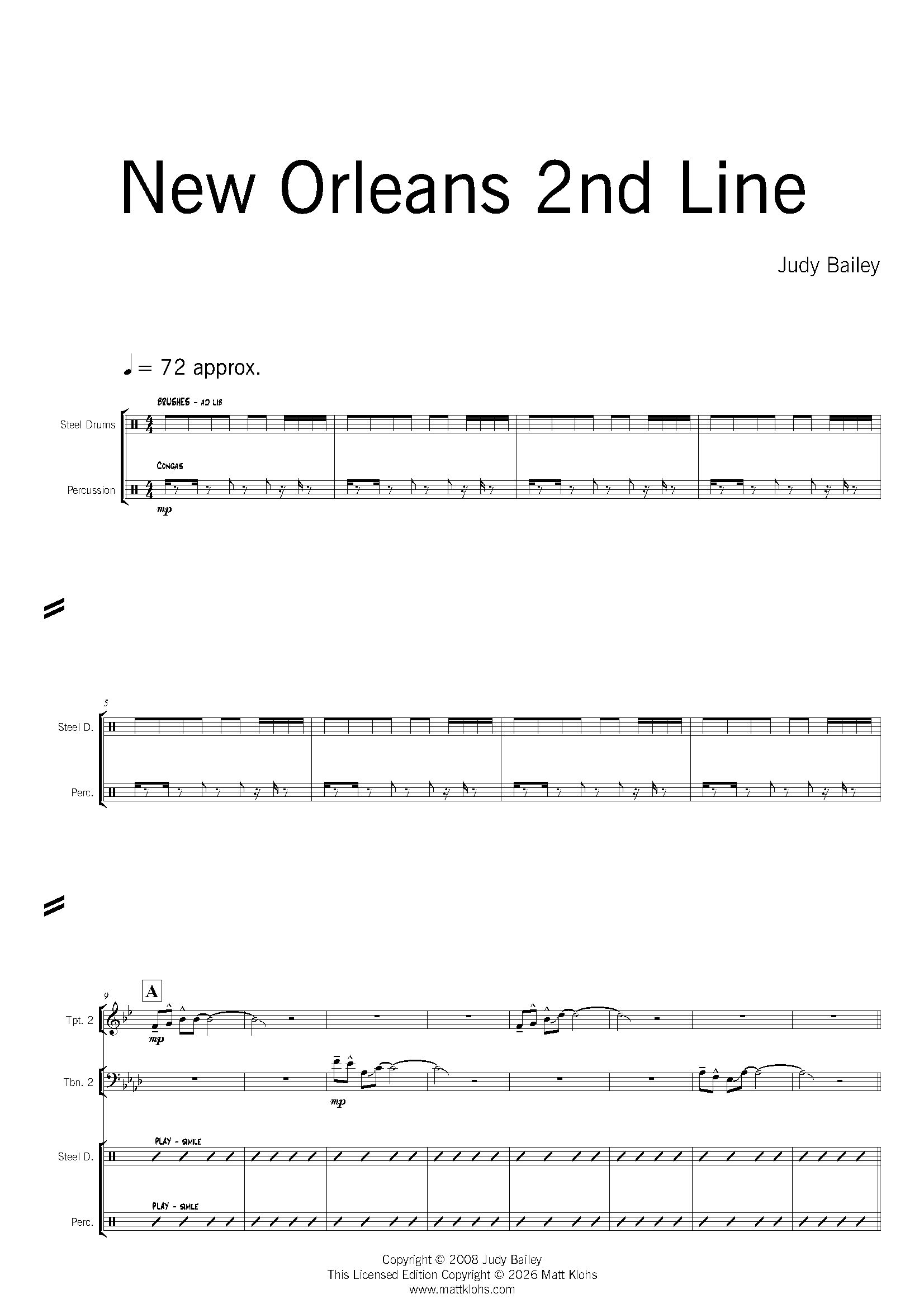 Australian Big Band - Judy Bailey Collection - New Orleans Second Line