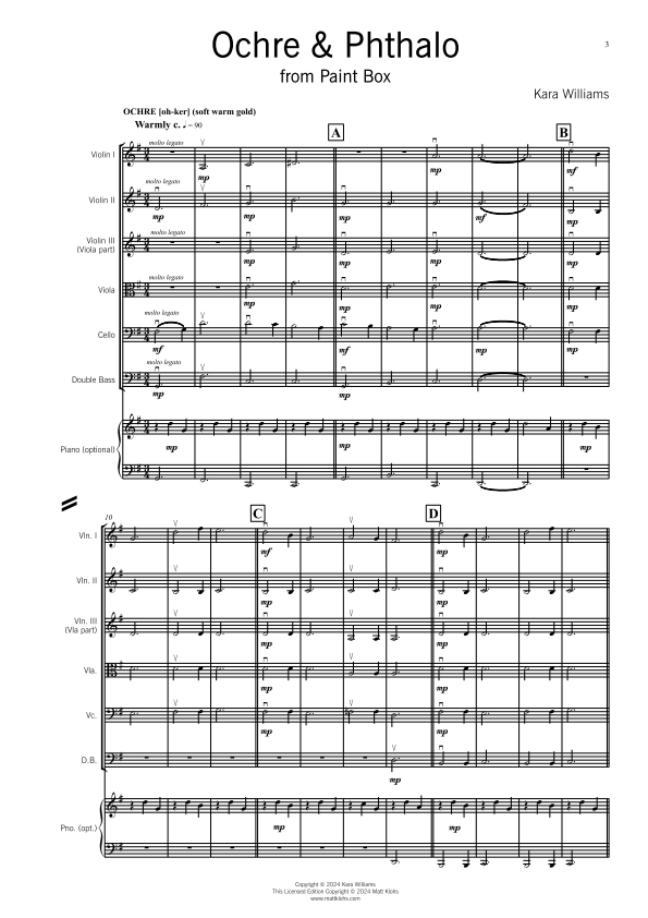 String Orchestra - Junior - Ochre & Phthalo from Paint Box