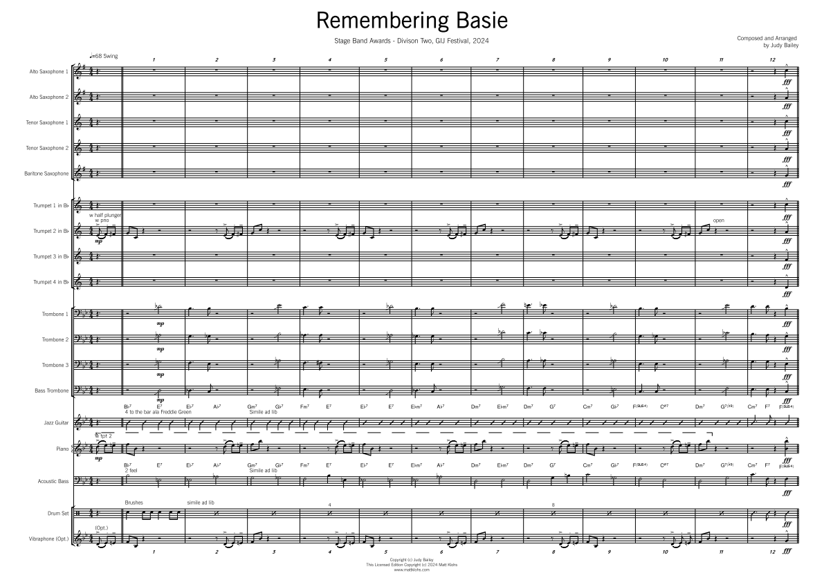 Australian Big Band - Judy Bailey Collection - Remembering Basie