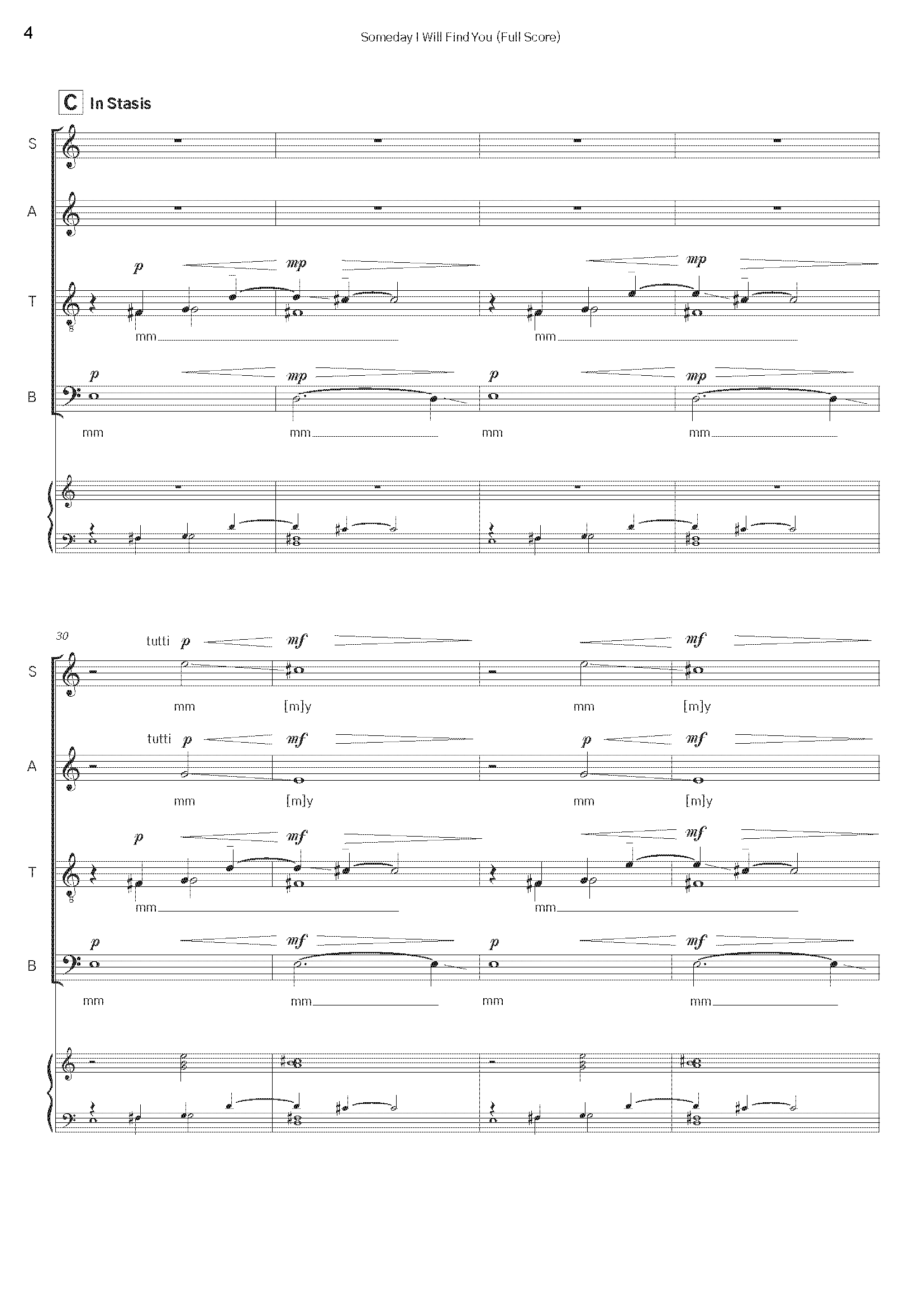 Someday I Will Find You - Small (up to 20 Voices) SATB Choir - Max Kielly